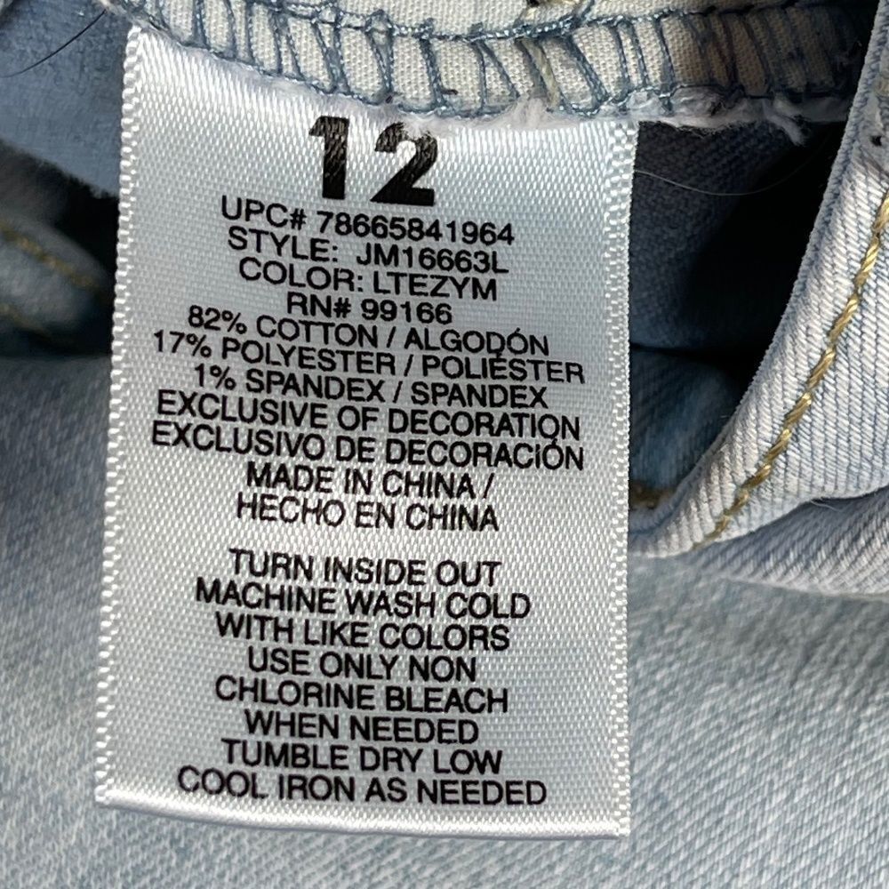 Jordache Light Enzyme Wash Vintage High Waist Jeans Sz 12 - Picture 4 of 6